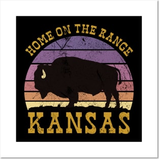 Bison Home on the Range in Kansas Posters and Art